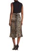 Thumbnail image number 2 of GANNI Heavy Leopard Satin Skirt
