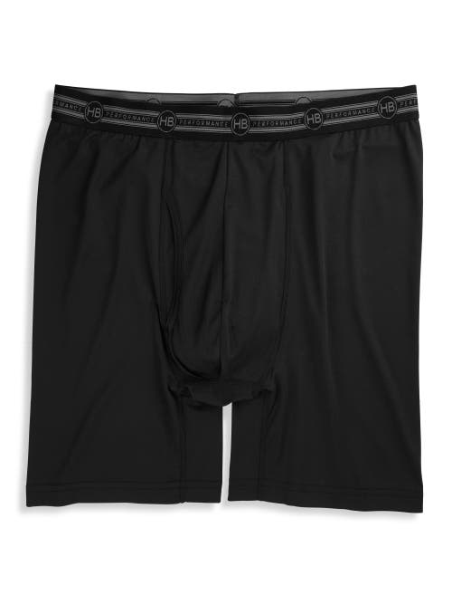 Harbor Bay Tech Stretch Solid Boxer Briefs In Black