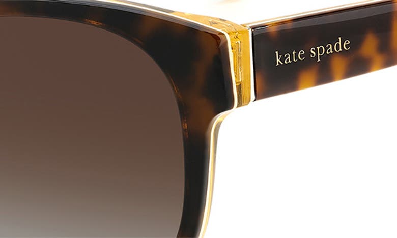 Shop Kate Spade Nathalie 55mm Gradient Round Sunglasses In Medium Brown
