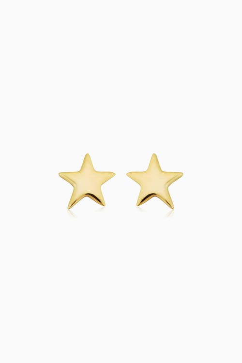 Oradina 10k Gold Starry Night Stud Earrings In Yellow Gold