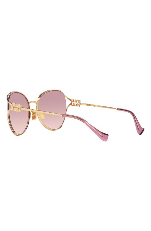 Shop Miu Miu 58mm Gradient Phantos Sunglasses In Gold/rose