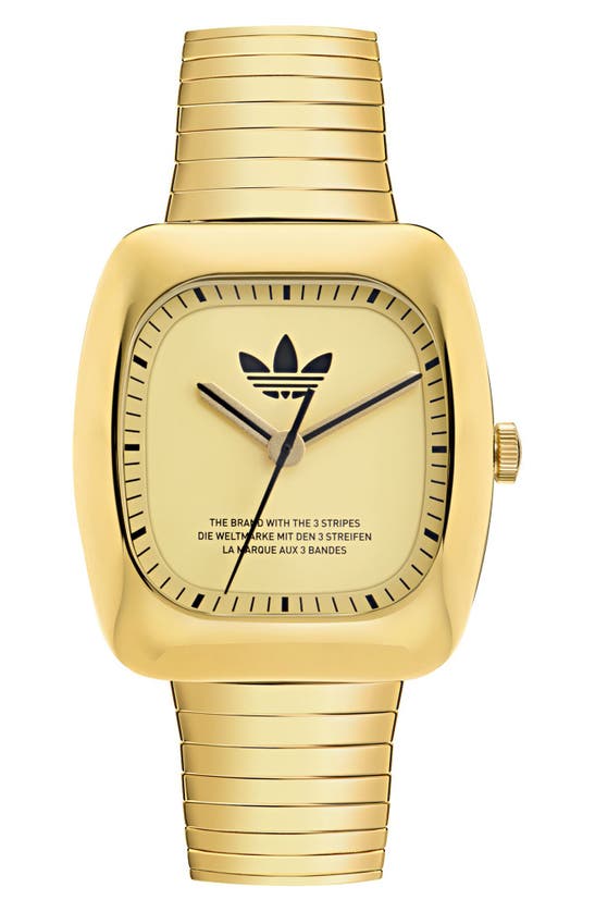Shop Adidas Originals Ao Bracelet Watch In Goldone
