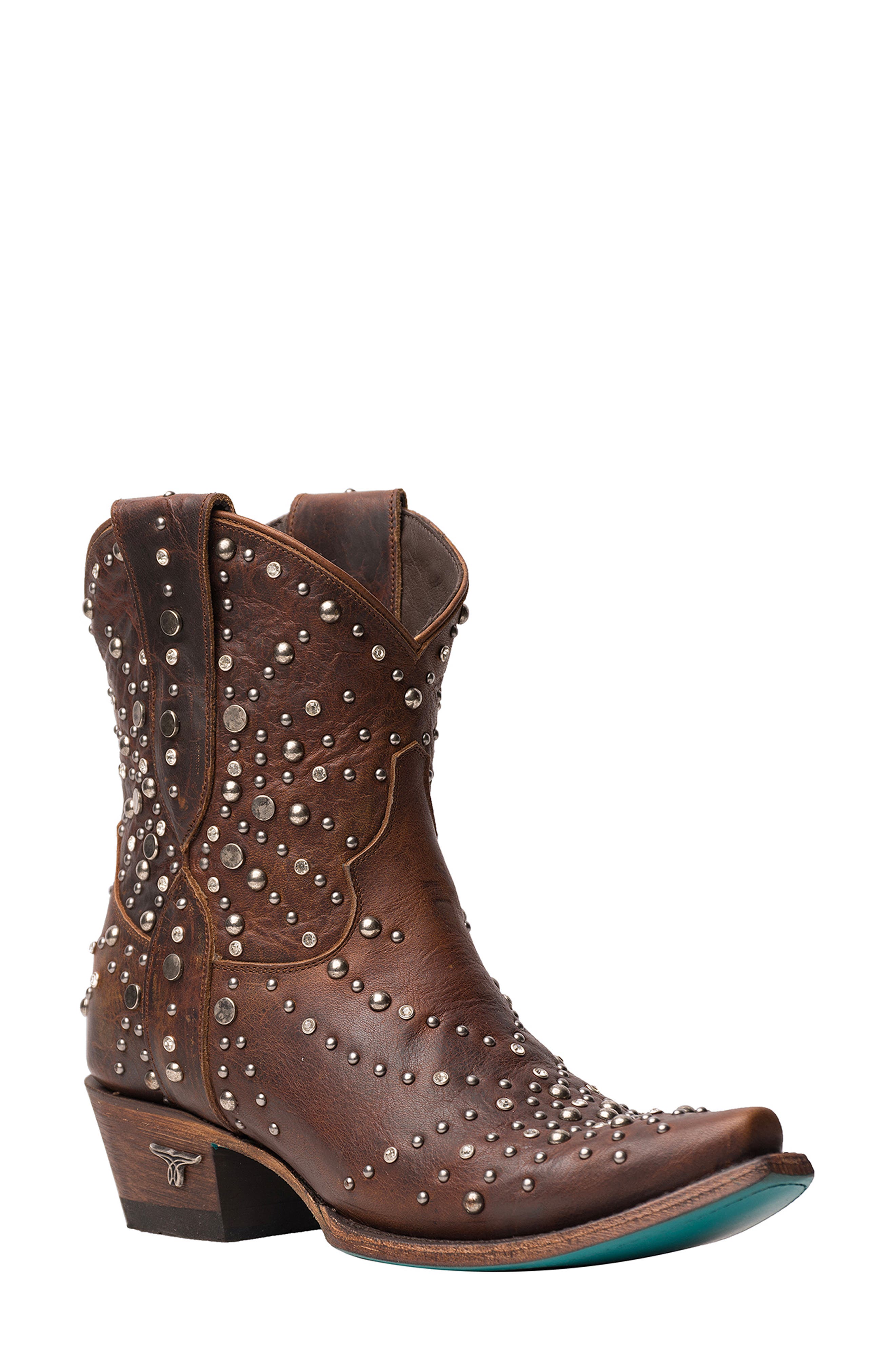 Brown studded boots Clearance