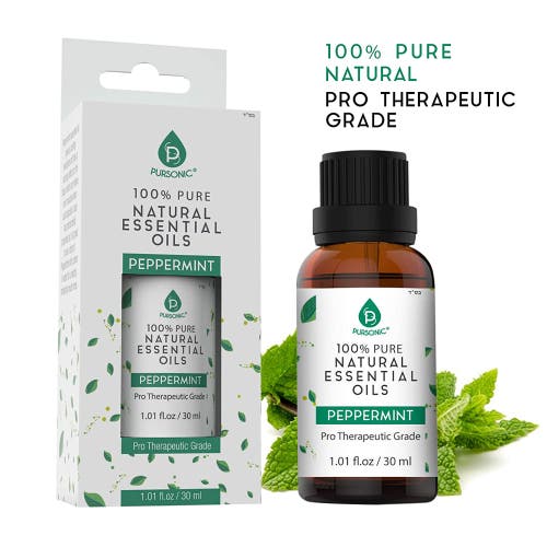 Shop Pursonic 100% Pure & Natural Peppermint Essential Oils In Green