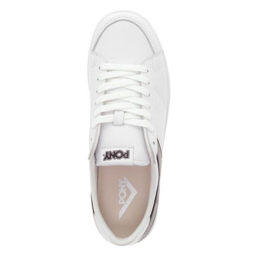 Pony Mens M-pro Low Genuine Leather And Suede Premium Lace Up Athletic Sneaker Shoe In White/black