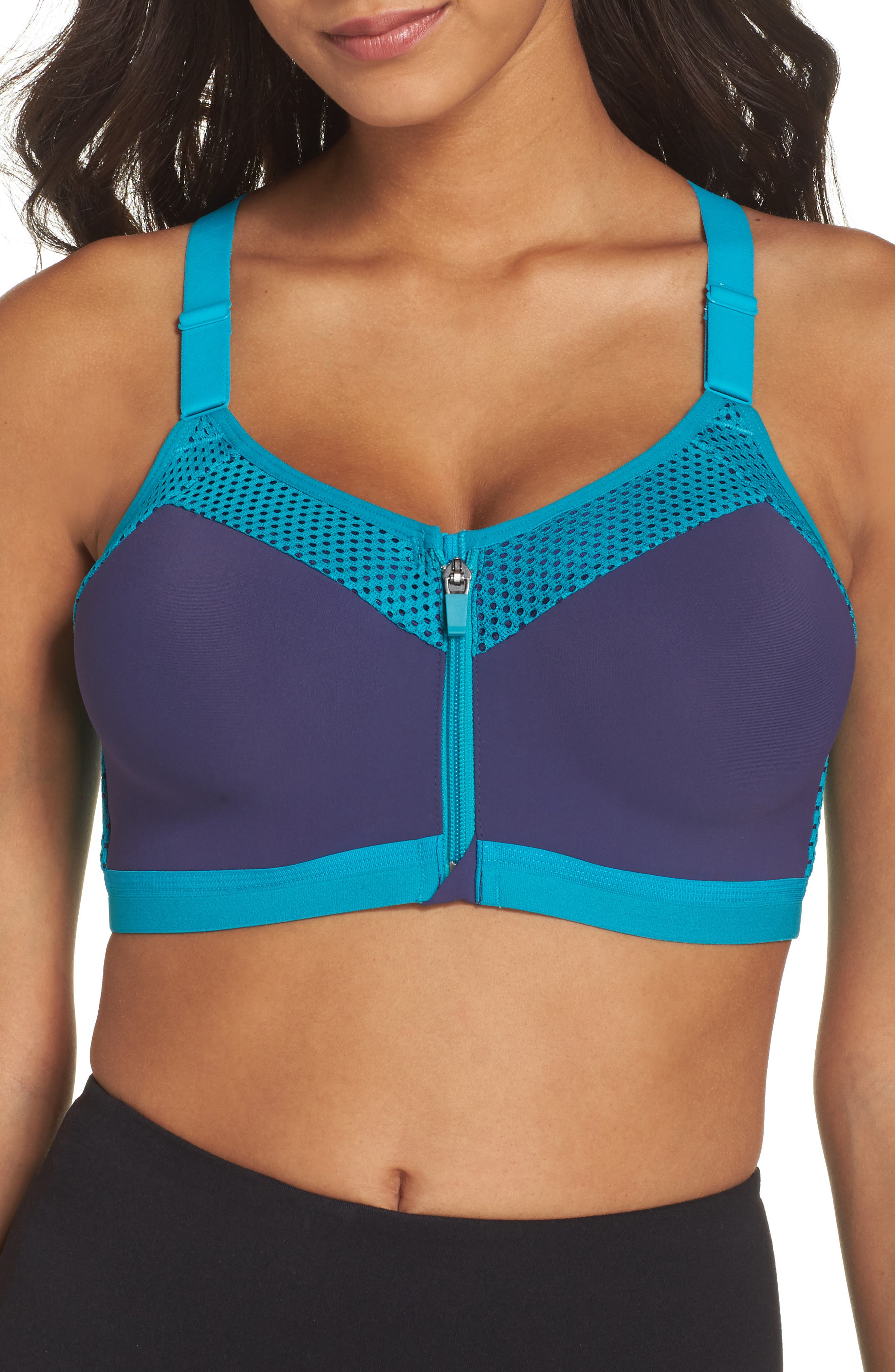 wacoal sports bra zip front