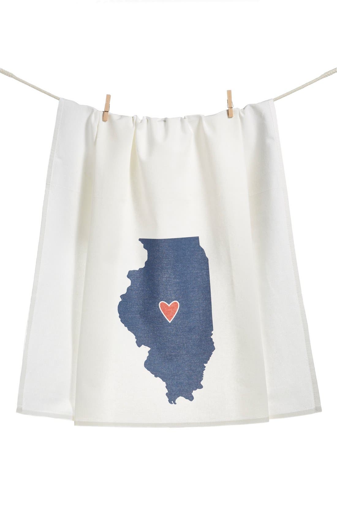 Coast and Cotton 'Hometown Heart Illinois' Dish Towel Nordstrom