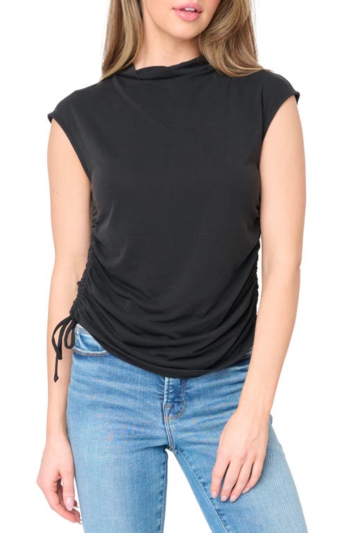 GIBSONLOOK Funnel Neck Top in Black 