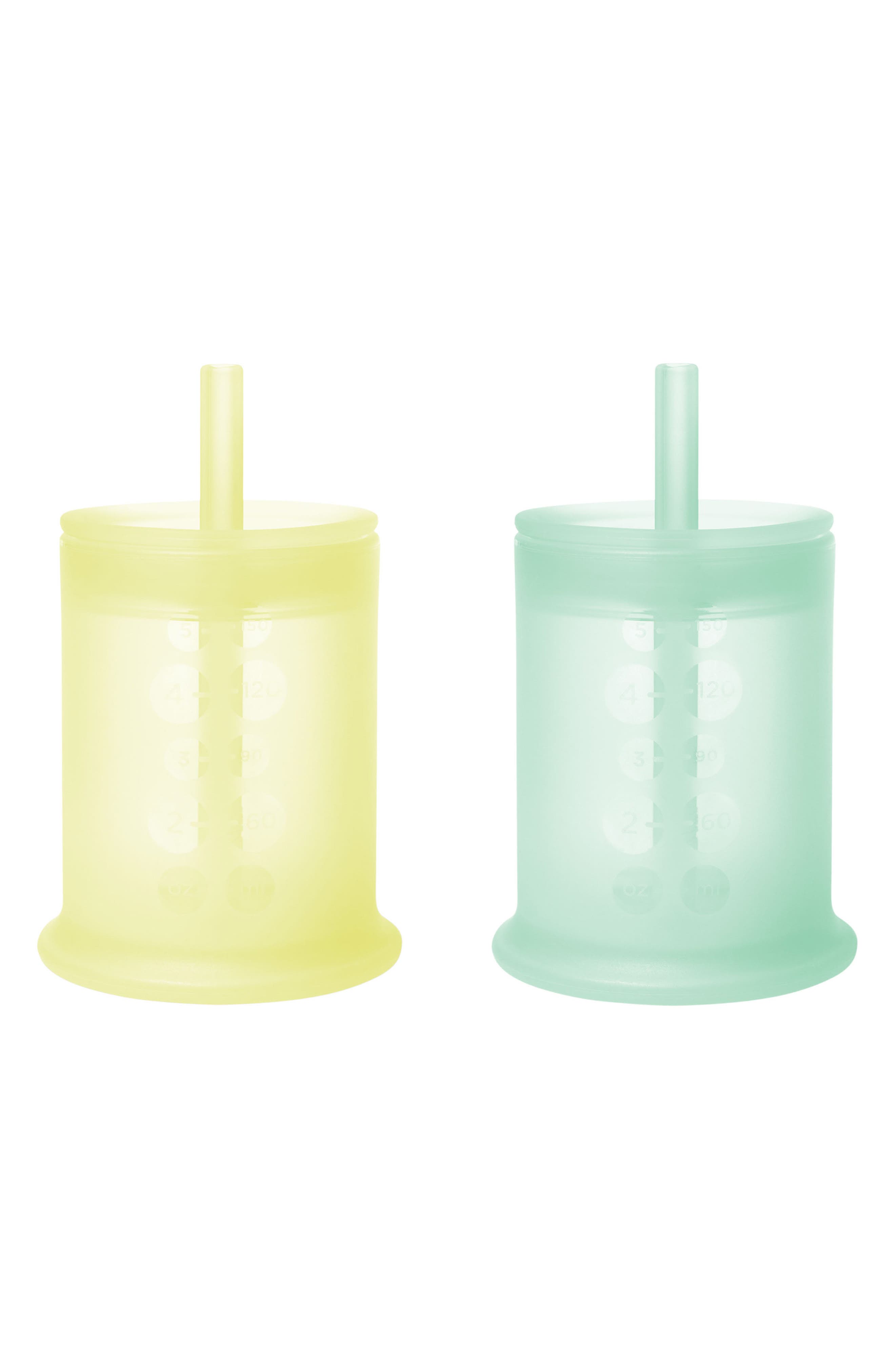 Olababy 2-Pack 5-Ounce Easy Sipping Straw Cups in Lemon/Mint 