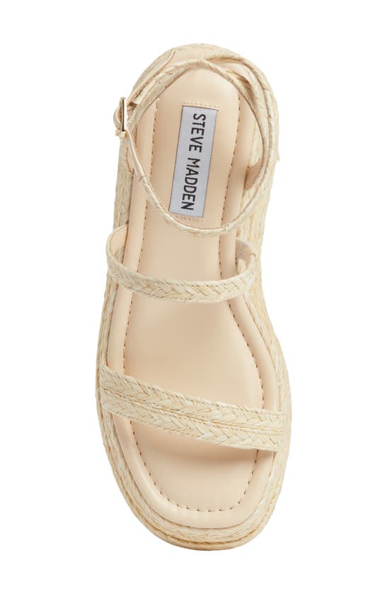 Steve Madden Abundant Espadrille Platform Sandal In Natural Raffia