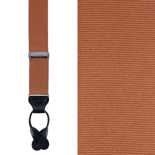 Shop Trafalgar Big & Tall Phoenix 38mm Grosgrain Non Stretch Ribbon Button End Suspenders In Dark Khaki