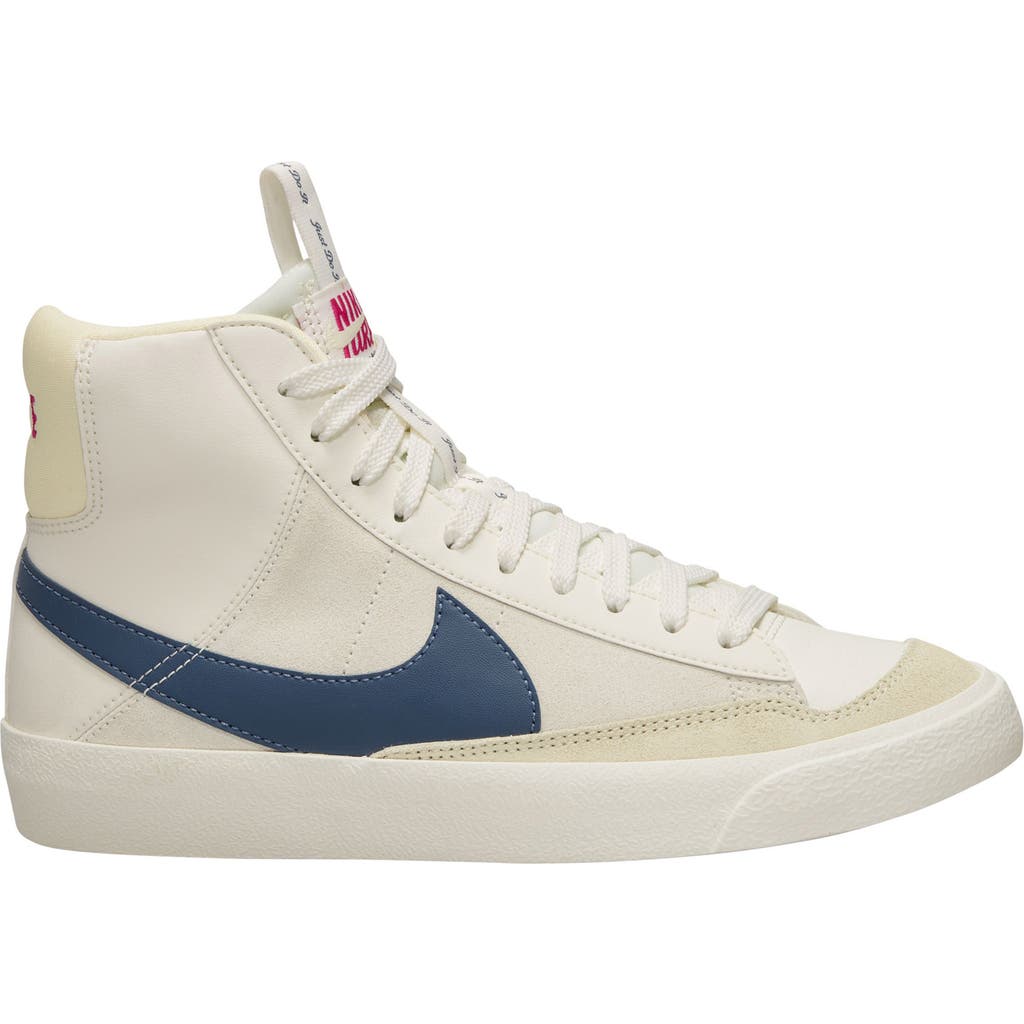 Nike Kids' Blazer Mid '77 Vintage Sneaker In Sail/blue/sail