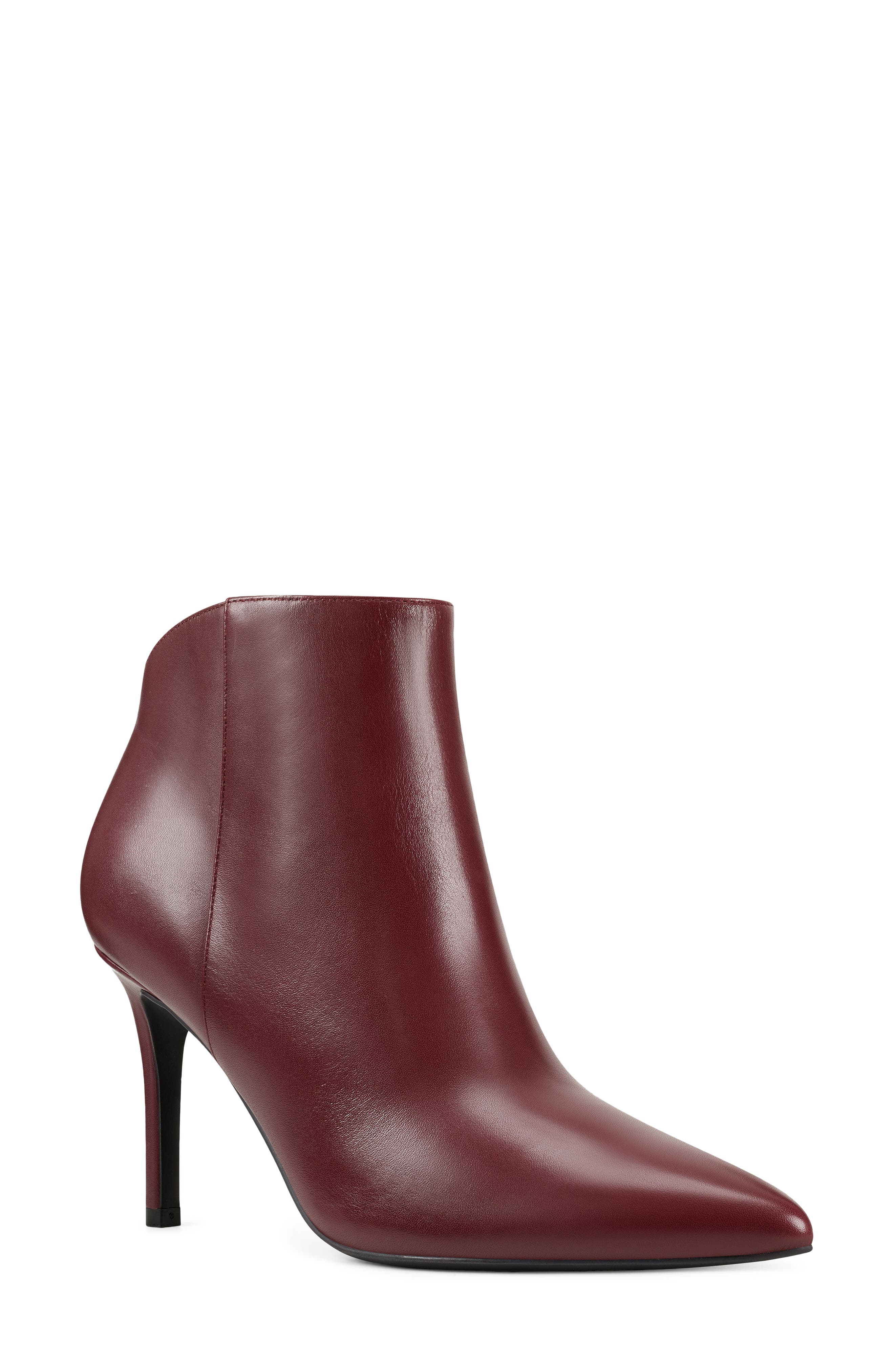 womens burgundy booties