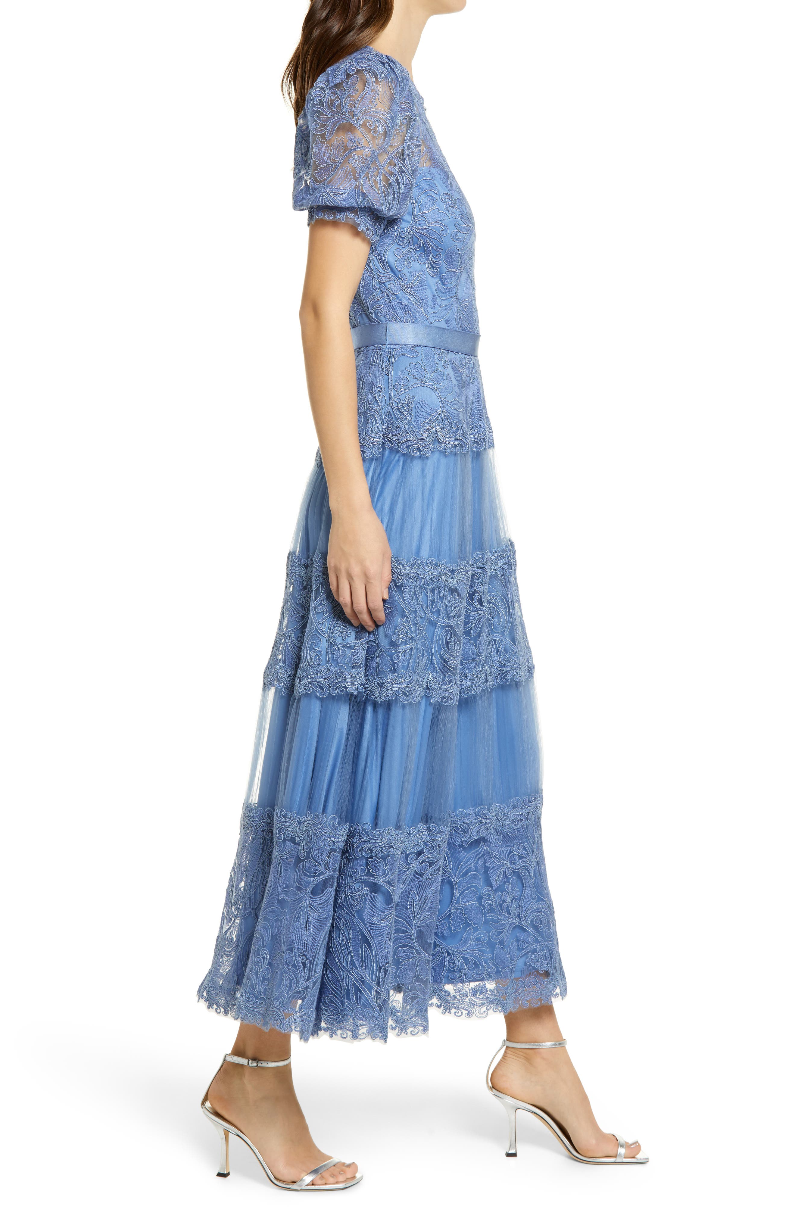 Tadashi Shoji Embroidered Lace Tiered 