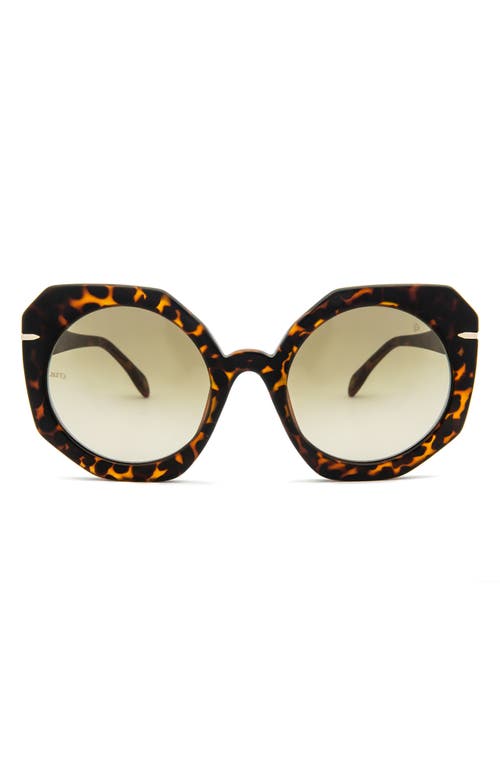 MITA SUSTAINABLE EYEWEAR Sole 54mm Gradient Sunglasses in Matte Brown Demi/Green