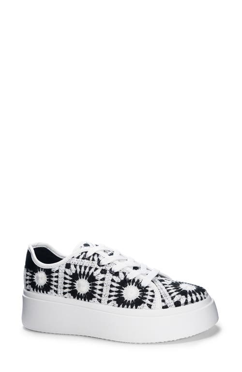 Shop Dirty Laundry Recreation Crochet Platform Sneaker In Black/white Mul