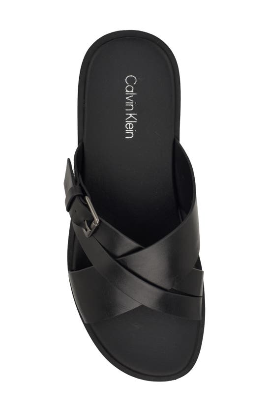 Shop Calvin Klein Elon Slide Sandal In Black