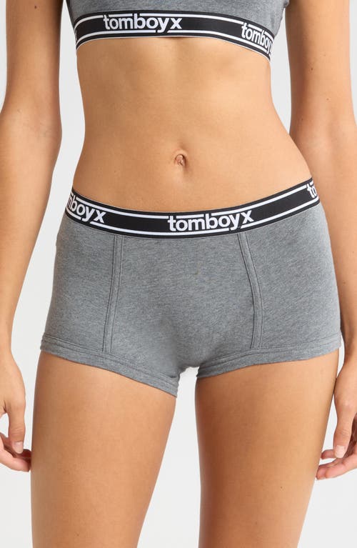 TomboyX Boyshorts in Charcoal Logo 