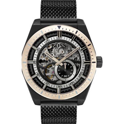 Boss Signature Timepiece Collection Automatic Mesh Bracelet Watch, 4m