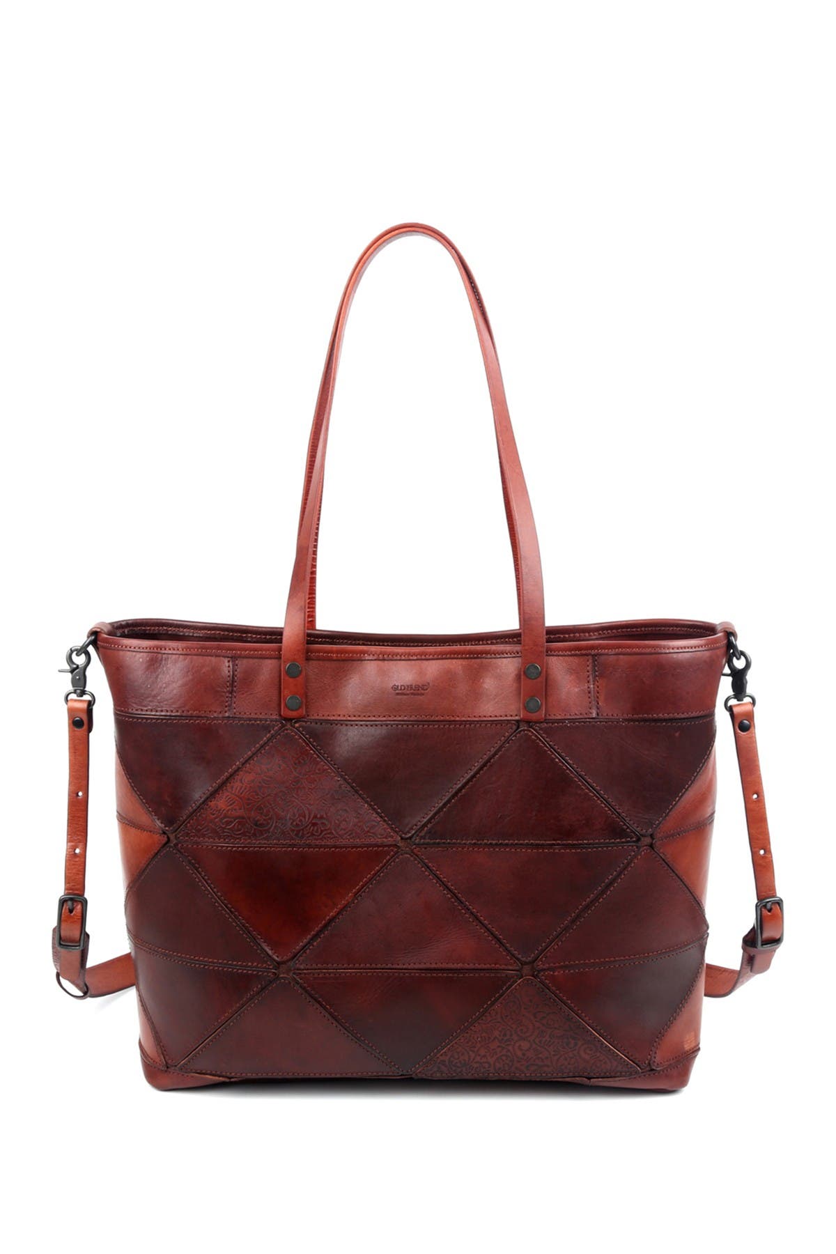 Old Trend Prism Leather Tote Bag In Brown
