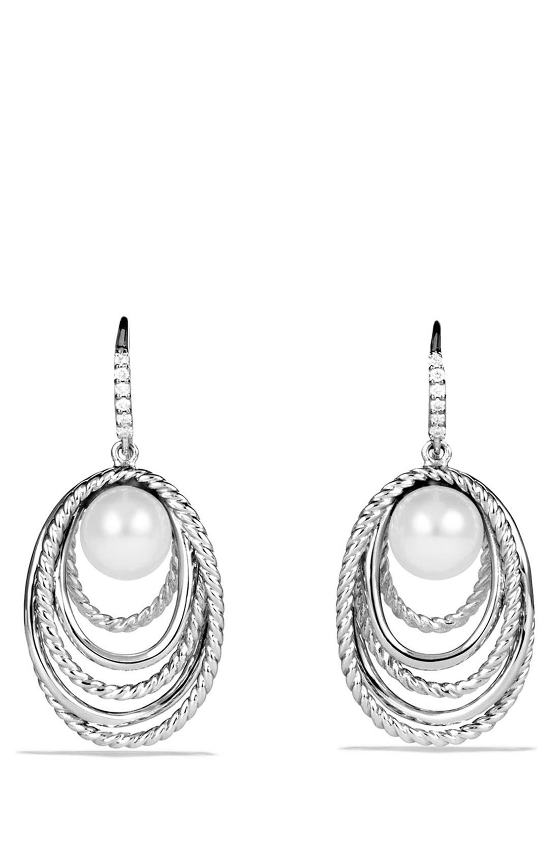 David Yurman Crossover Pearl Drop Earrings With Diamonds Nordstrom   626f8732 6875 4edb B40a 5884134ec662 