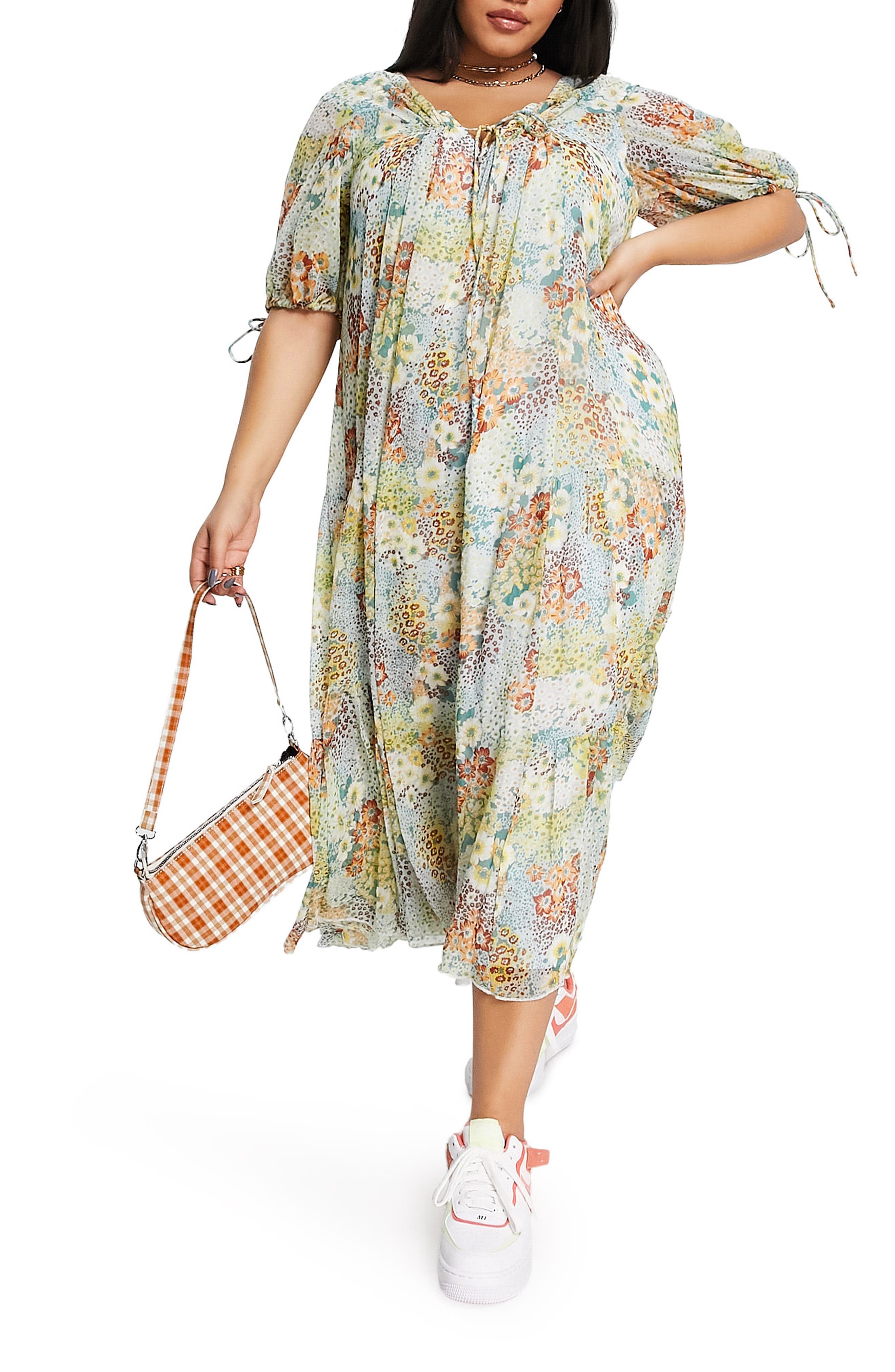 plus size chiffon maxi