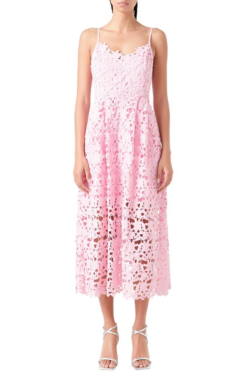 Endless Rose Lace Spaghetti Strap Midi Dress at Nordstrom,