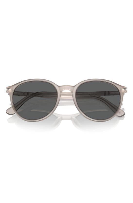 Shop Persol Phantos 56mm Round Sunglasses In Opal Grey