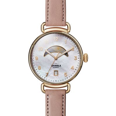 Shinola The Canfield Leather Strap Watch,