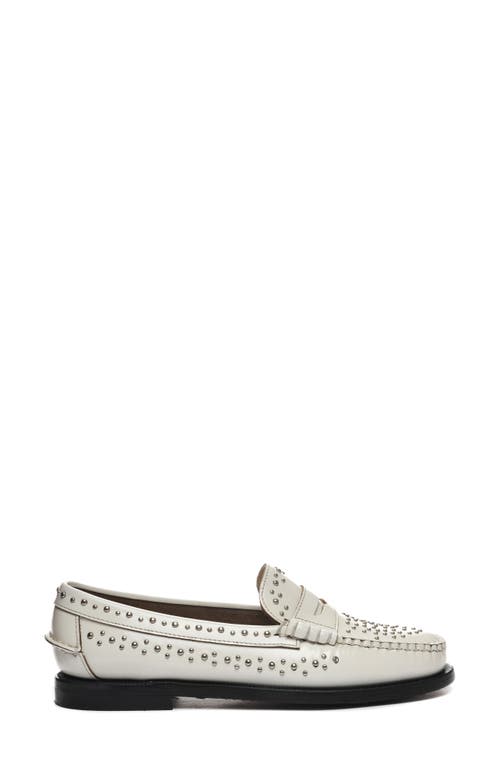 Shop Sebago Dan Stud Loafer In White