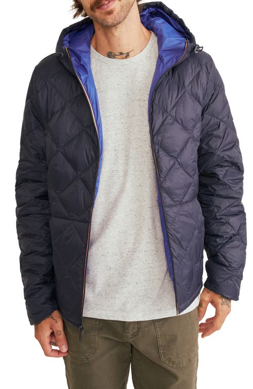 Archive Midweight Quilted Hooded Jacket in Navy