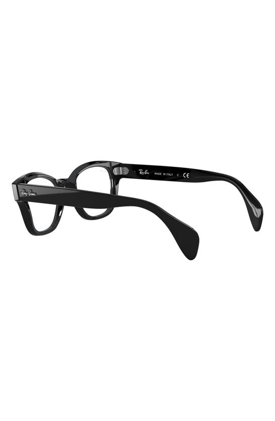 Shop Ray Ban 49mm Optical Glasses In Shiny Black