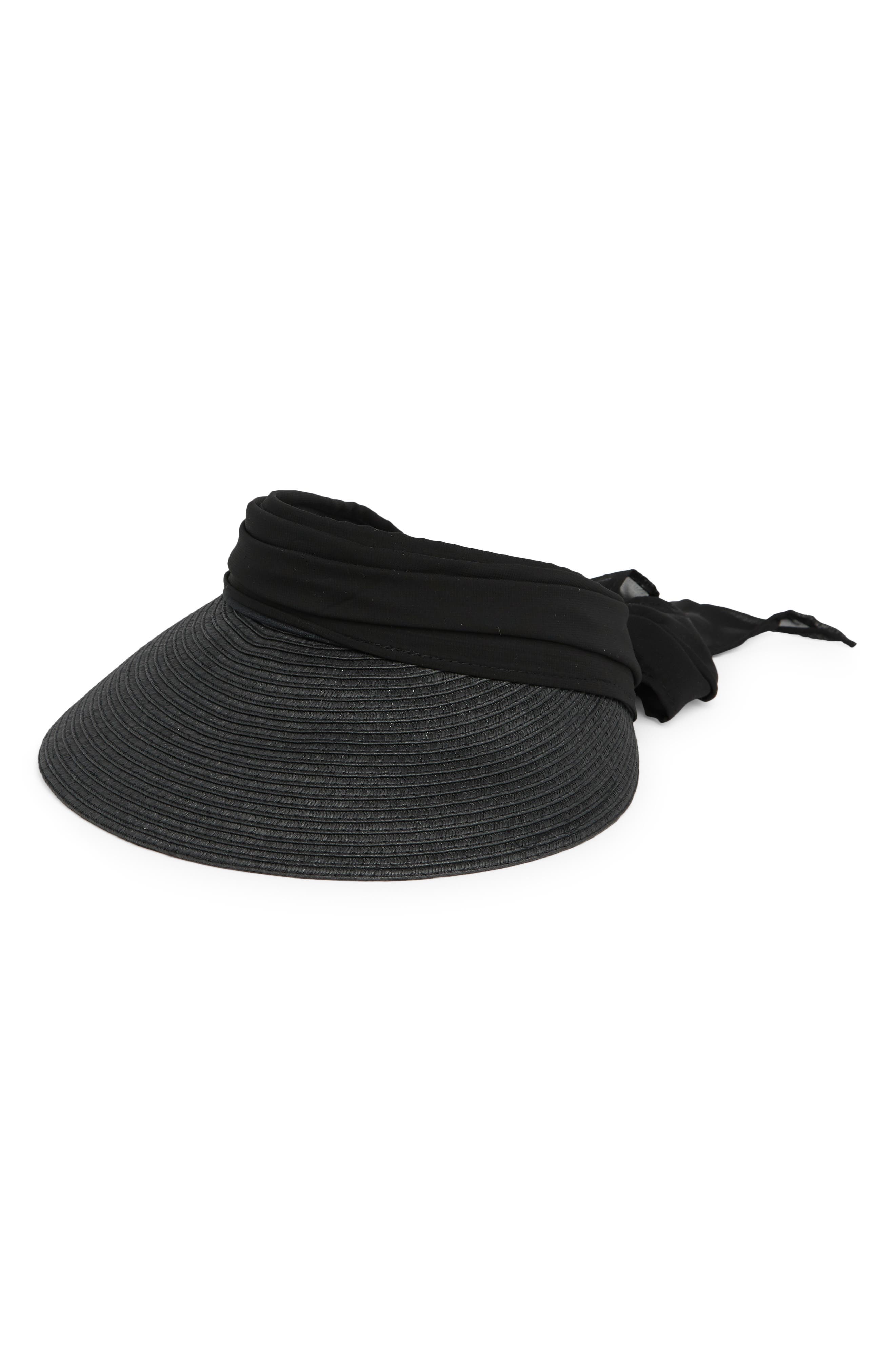 Chiffon Tie Bow Straw Visor – On Sale Now with Up to 76% Off 