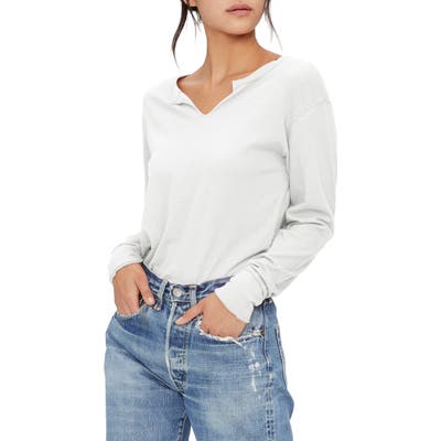 Michael Stars Nadia Notch Neck Top, White