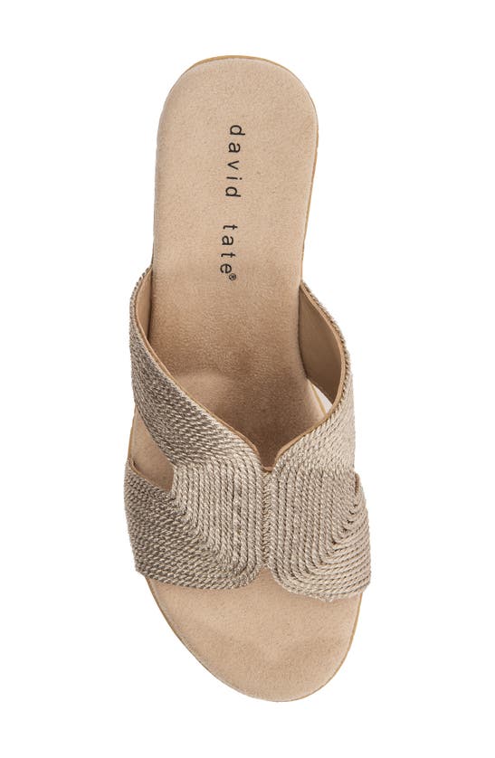 Shop David Tate Vibe Wedge Slide Sandal In Wheat