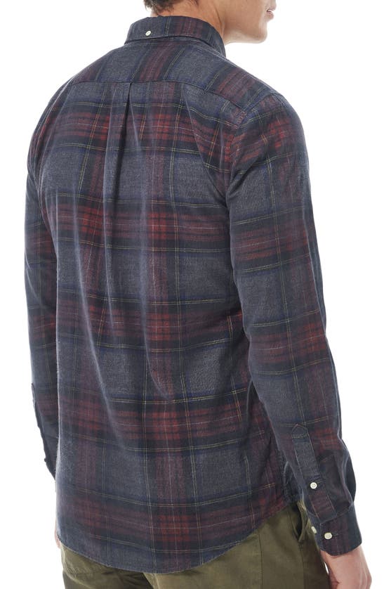 Barbour Southfield Plaid Tailored Button-down Shirt In Grey Marl