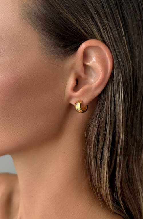 St. Moran Mixed Shape Cubic Zirconia Hoop Earrings In Gold