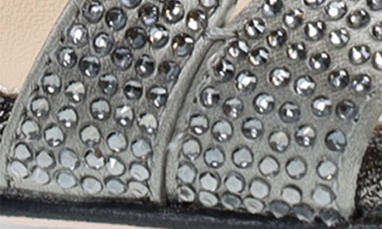 Shop Pelle Moda Karisa Pavé Crystal Stiletto Sandal In Pewter
