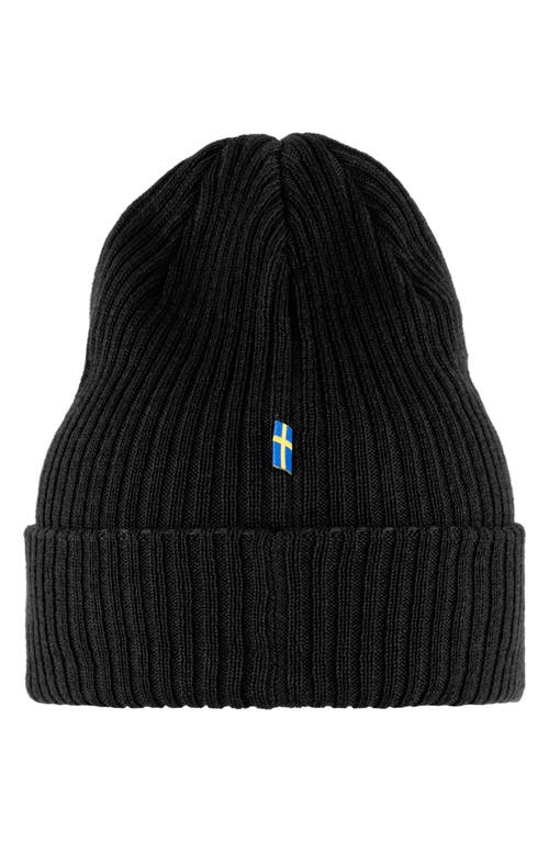 Fjall Raven Fjällräven Ribbed Performance Beanie In Black