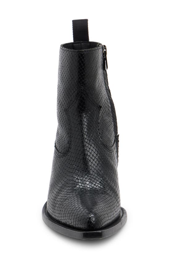 Golden Goose Debbie Snake Embossed Pointed Toe Bootie In Black