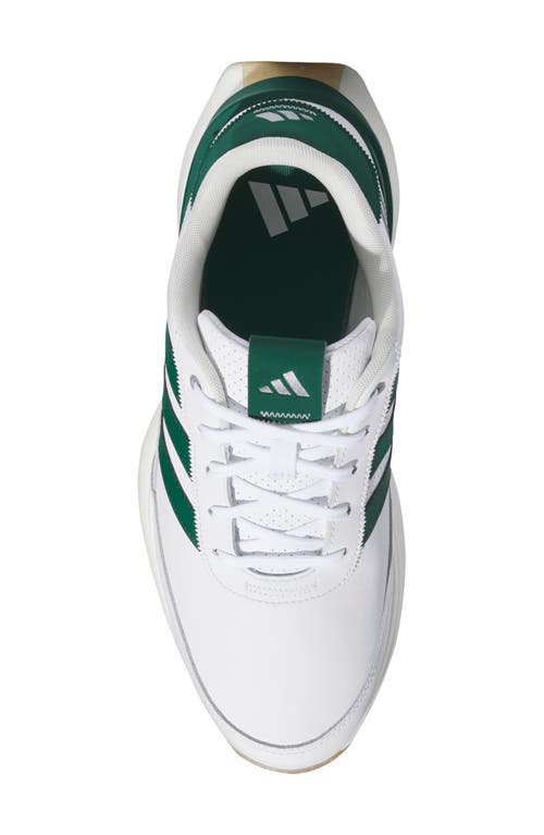 Shop Adidas Golf S2g 24 Waterproof Leather Spikeless Golf Shoe In White/collegiate Green/gum