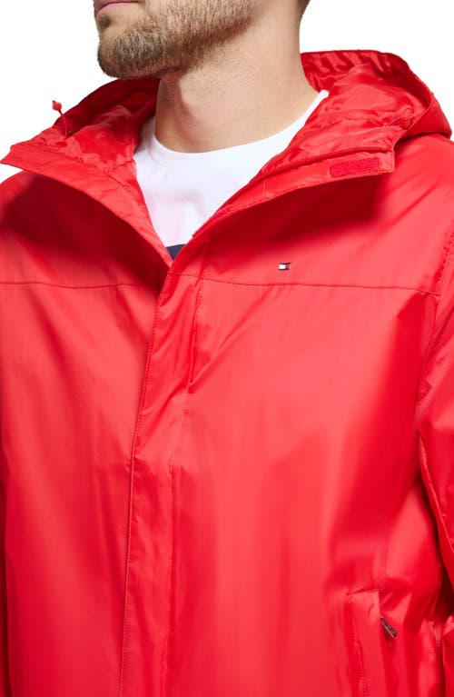 TOMMY HILFIGER TOMMY HILFIGER HOODED RAIN SLICKER JACKET 