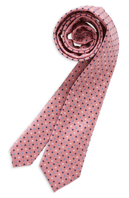 Shop Nordstrom Kids' Hoyte Dot Silk Blend Tie In Pink Hoyte Dot