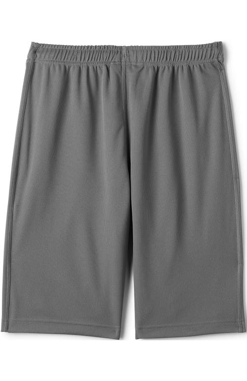 Shop Lands' End School Uniform  Mesh Gym Shorts In Stone Gray