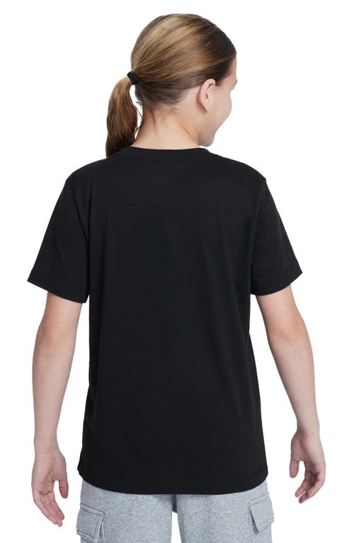 Shop Nike Kids' Sportswear Cotton Graphic T-shirt In Black