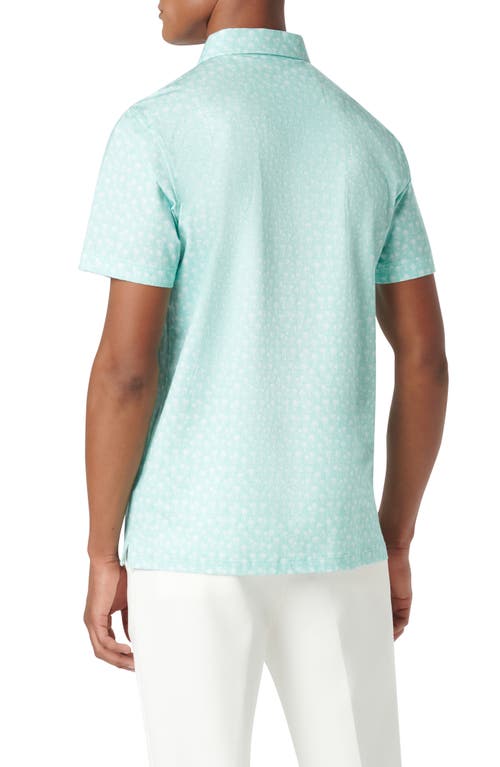 Shop Bugatchi Victor Ooohcotton® Palm Print Polo In Mint