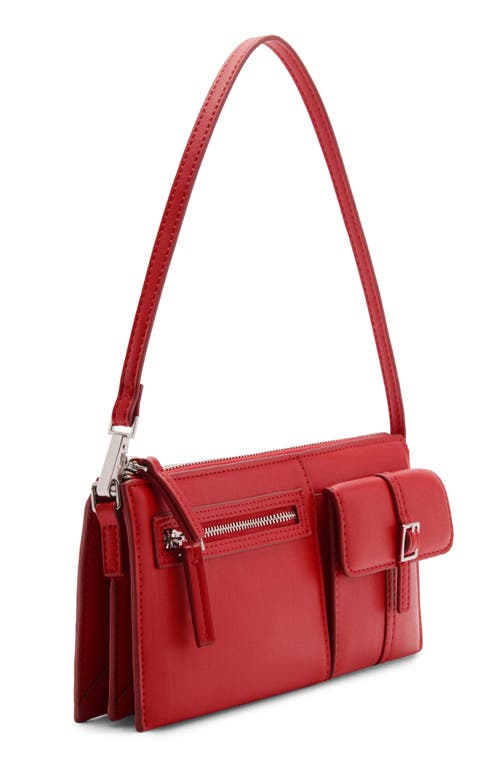 Shop Mango Faux Leather Shoulder Bag In Red