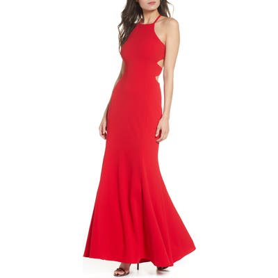 Morgan & Co. Scuba Trumpet Evening Gown, Red
