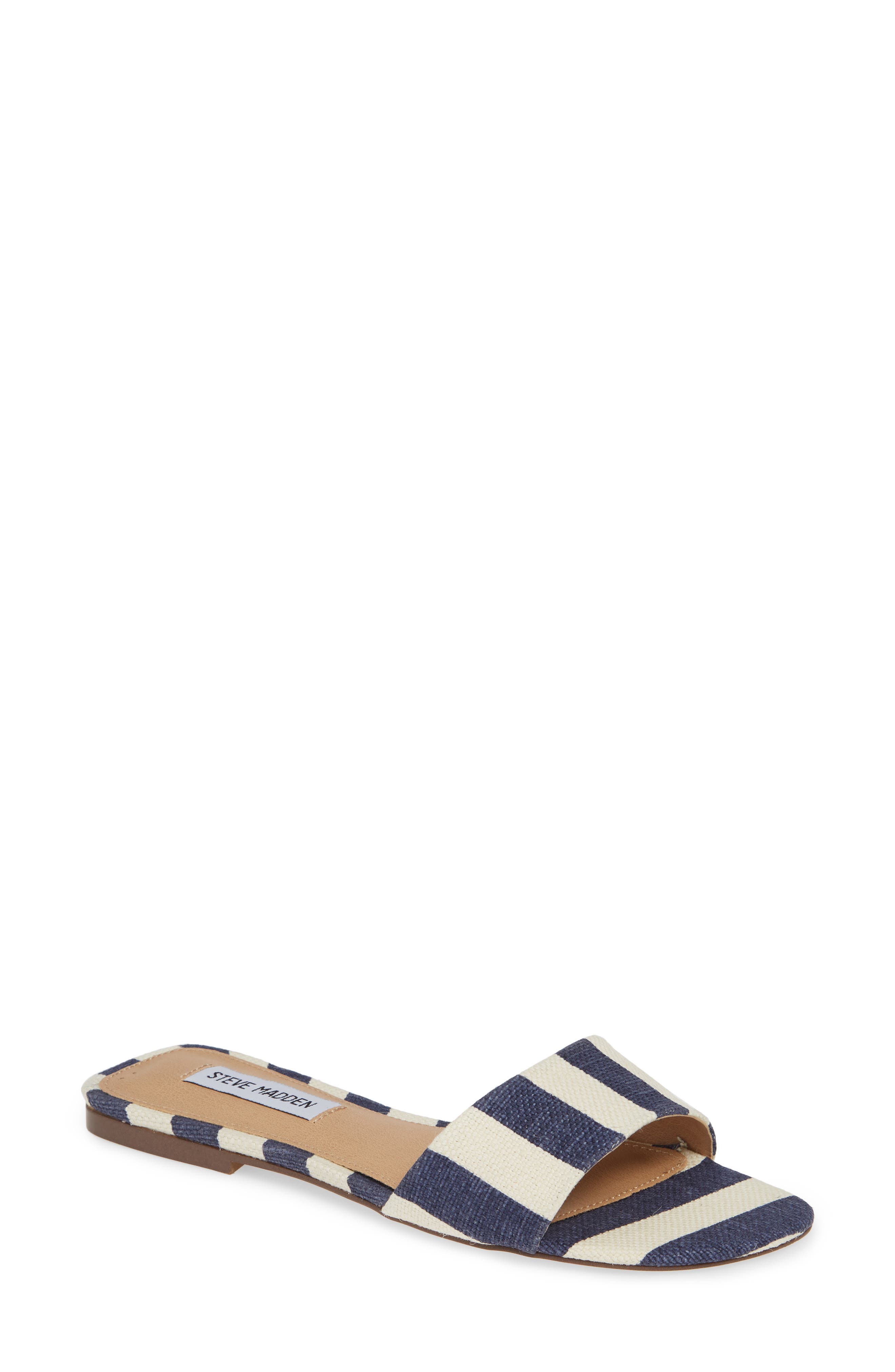 Steve Madden Bev Slide Sandal- Blue