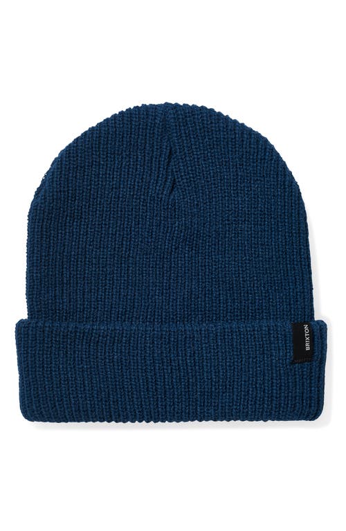 Brixton Heist Beanie in Dark Denim 